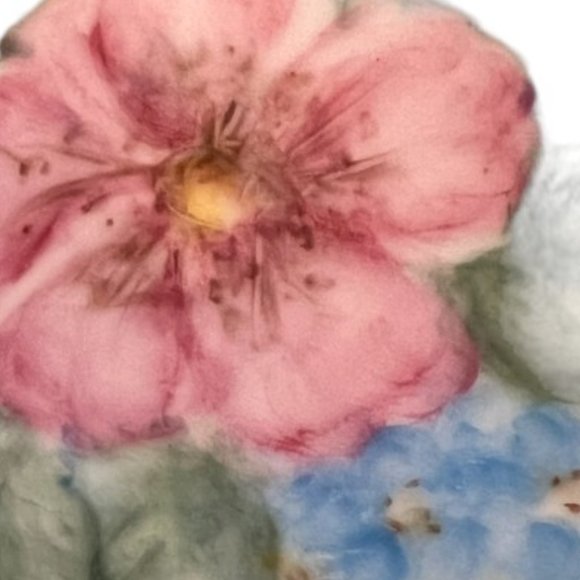 RARE! Vtg Set Charming Floral Snack Plates 4 Colors. Heart-achingly Sweet! 9.5" - Picture 8 of 16